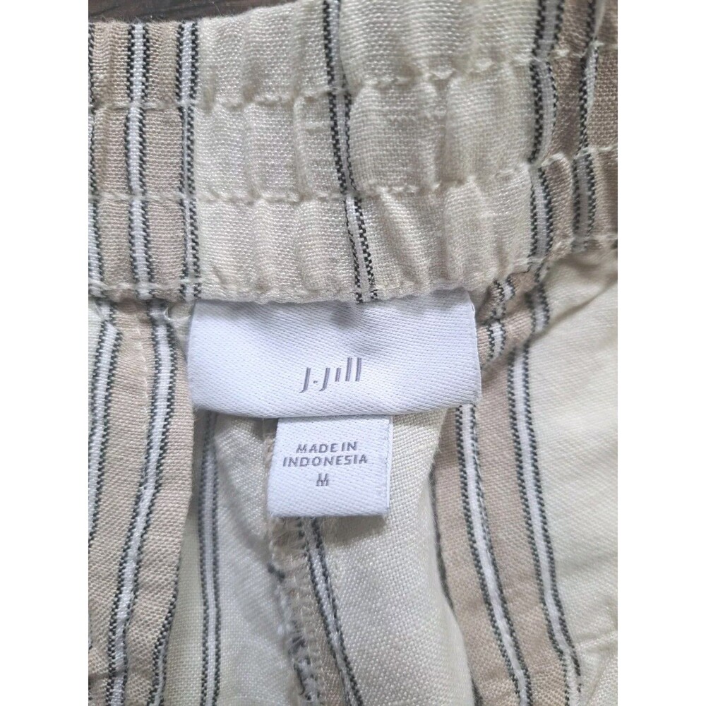 J Jill Linen Pants Trousers Size Med Lightweight Tie Waist Pockets Coastal Beach - Picture 4 of 10
